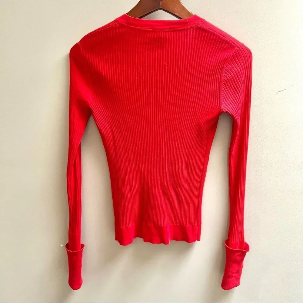 Tory Burch Red Cardigan Sweater